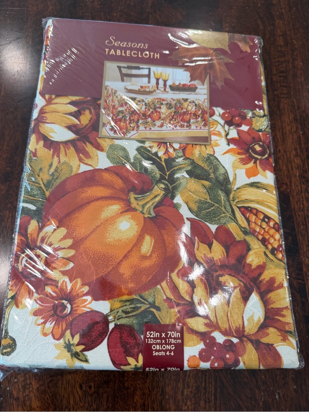 🆕New Bardwil linens Seasons tablecloth Harvest Valley 70” x 52” cotton blend